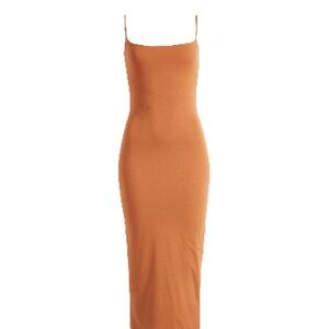 NWT Skims fits everybody bronze long slip dress